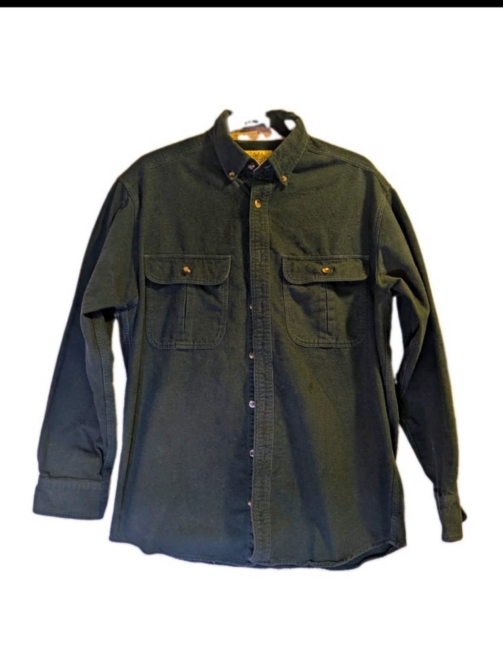 Cabela's Olive Green Men's Button-Down Workshirt M